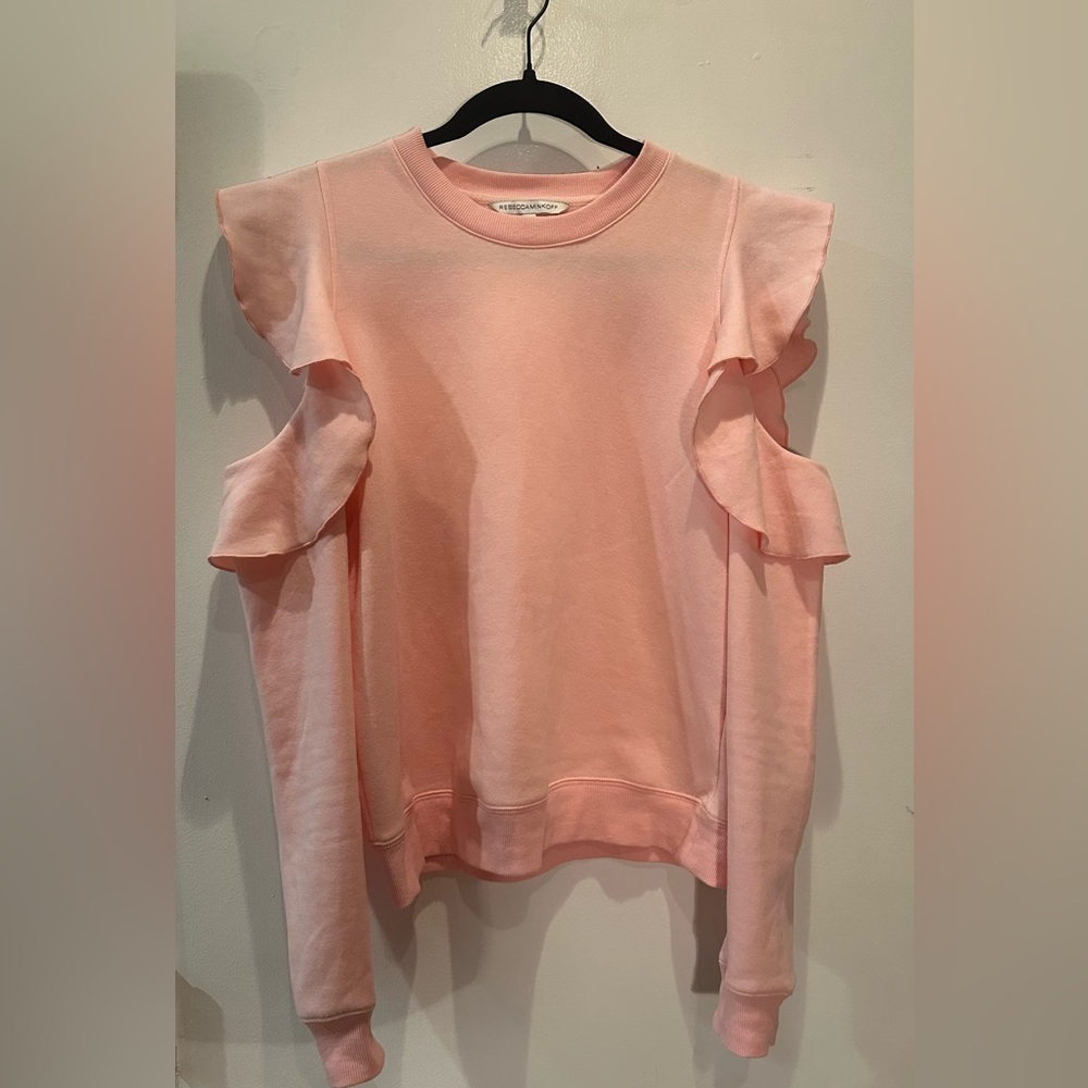 Rebecca Minkoff sweater with exposed upper arm sleeves